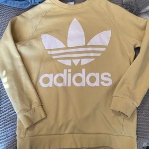 Adidas crew neck sweater yellow